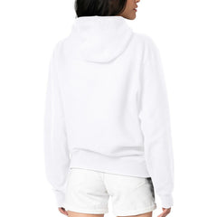 New York Mets G-III 4Her by Carl Banks Women's Metallic Drop Fleece Hoodie - White