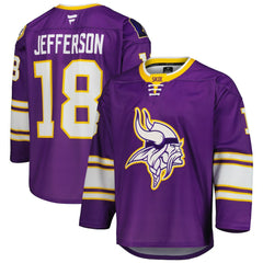 NFL Minnesota Vikings Justin Jefferson Hockey Jersey