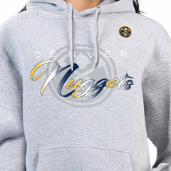 Denver Nuggets G-III 4Her by Carl Banks Women's Shadow Logo Tri-Blend Fleece Hoodie sale - Gray discount