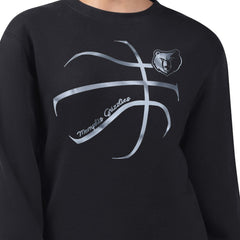 Memphis Grizzlies G-III 4Her by Carl Banks Women's Metallic Print Basketball Sketch Fleece Sweatshirt - Black for sale