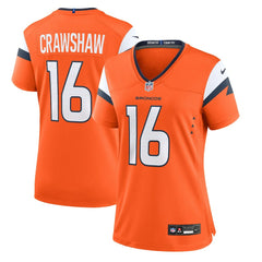 NFL Denver Broncos Jeremy Crawshaw Women's Team Game Jersey