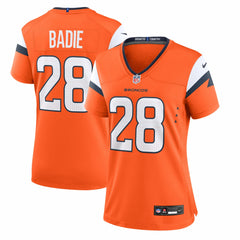 NFL Denver Broncos Tyler Badie Women's Team Game Jersey