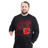 Calgary Flames G-III Sports by Carl Banks Adaptive Headliner Fleece Sweatshirt