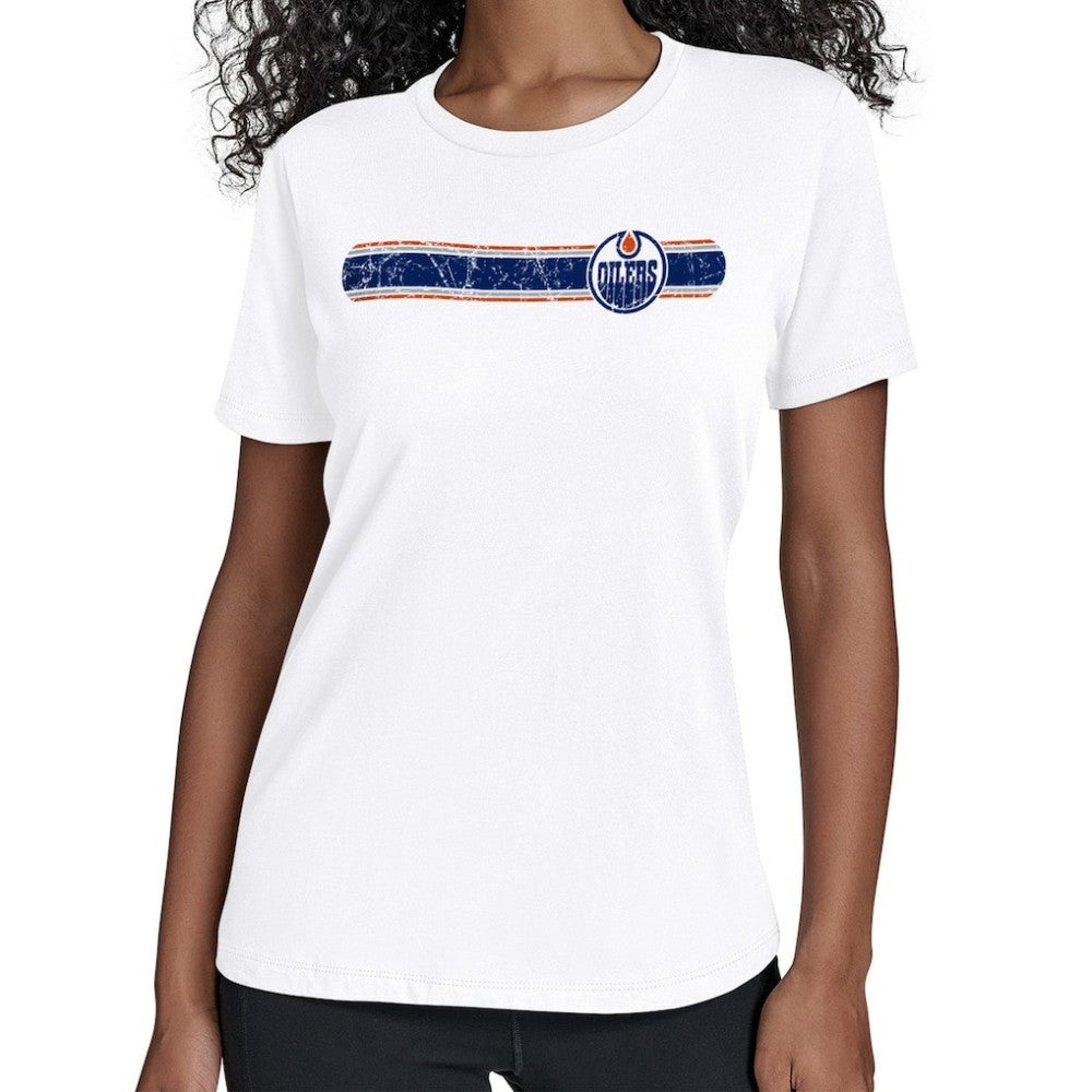 Edmonton Oilers Starter Women's Team Stripe T-Shirt