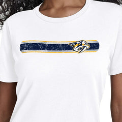 Nashville Predators Starter Women's Team Stripe T-Shirt