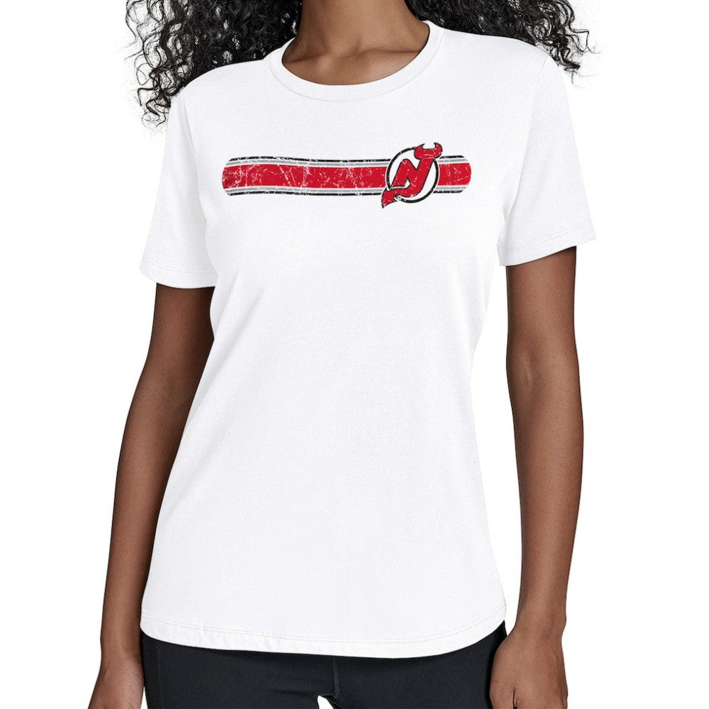New Jersey Devils Starter Women's Team Stripe T-Shirt