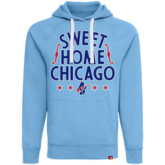 Chicago Cubs Sportiqe Unisex Sweet Home Chicago Olsen Tri-Blend Fleece Hoodie - Light Blue