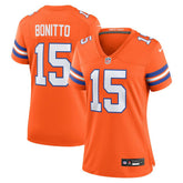 NFL Denver Broncos Nik Bonitto Women's Alternate 2 Mile High Collection 1977 Throwback Game Jersey