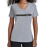 San Antonio Spurs Starter Women's Team Stripe V-Neck T-Shirt - Gray outlet