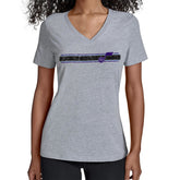 Utah Jazz Starter Women's Team Stripe V-Neck T-Shirt - Gray cheap