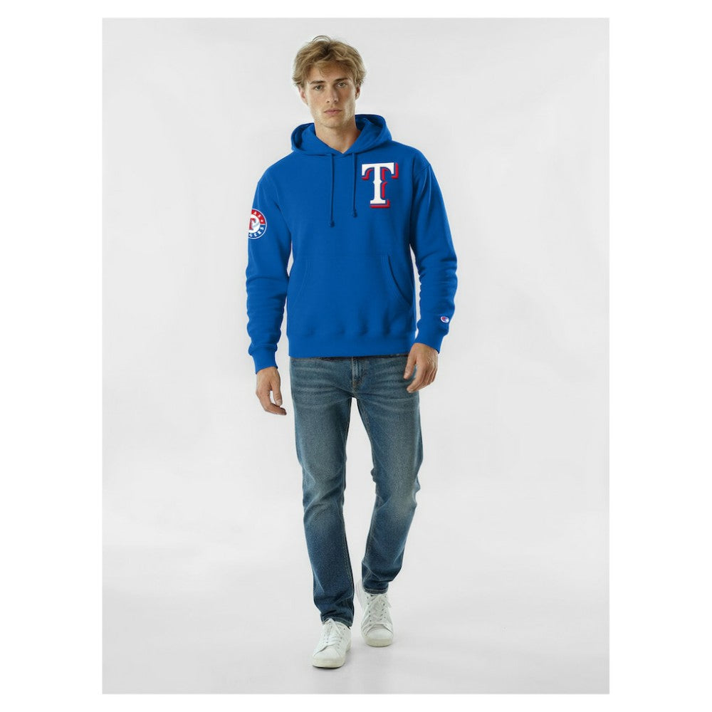 Texas Rangers Champion Reverse Weave Chenille Hoodie - Royal