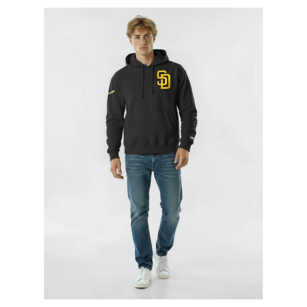 San Diego Padres Champion Reverse Weave Chenille Hoodie - Black