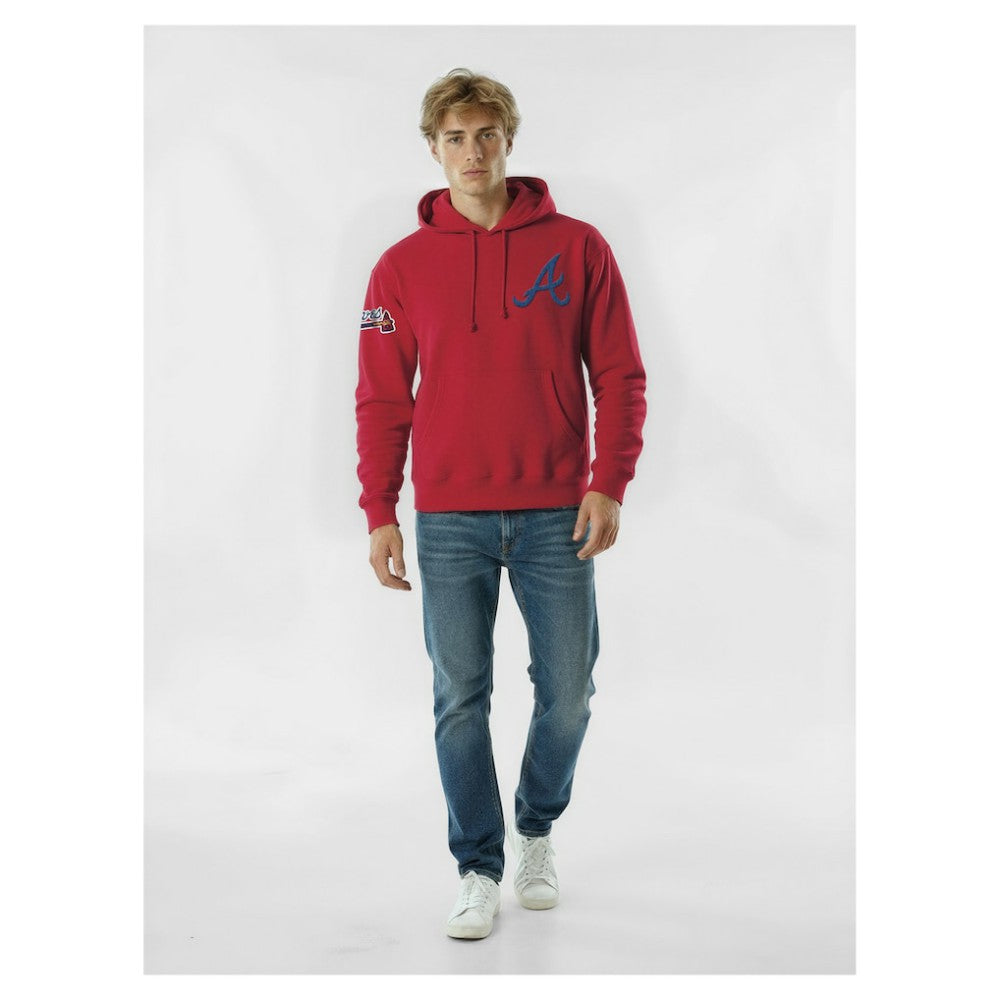 Atlanta Braves Champion Reverse Weave Chenille Hoodie - Red