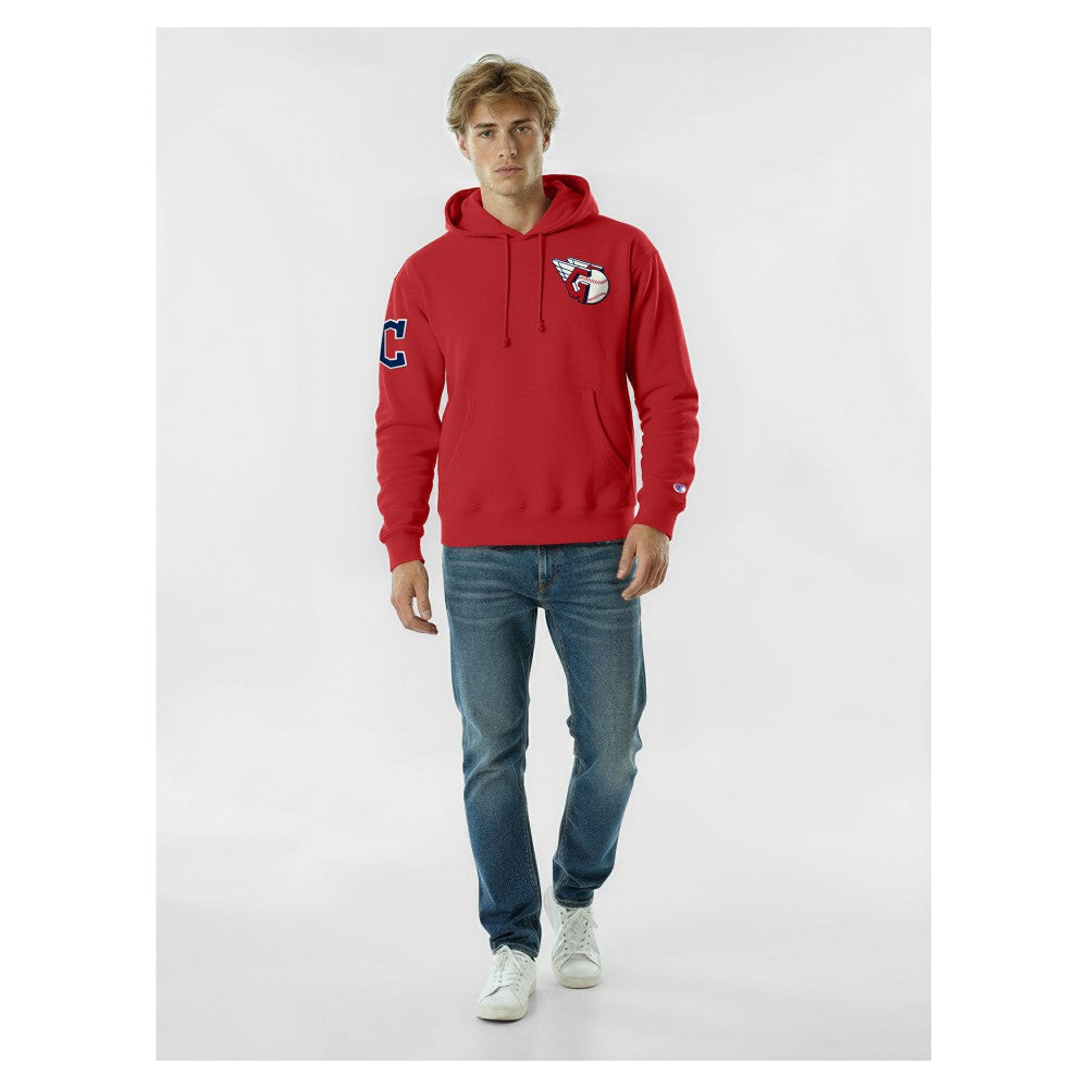 Cleveland Guardians Champion Reverse Weave Chenille Hoodie - Red