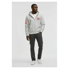 Cincinnati Reds Champion Reverse Weave Chenille Full-Zip Hoodie - Gray