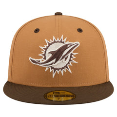 NFL Miami Dolphins Two-Tone Walnut 59FIFTY Fitted Hat