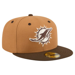 NFL Miami Dolphins Two-Tone Walnut 59FIFTY Fitted Hat