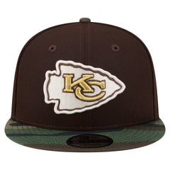 NFL Kansas City Chiefs Adult Burnt Wood Camo 9FIFTY Snapback Hat
