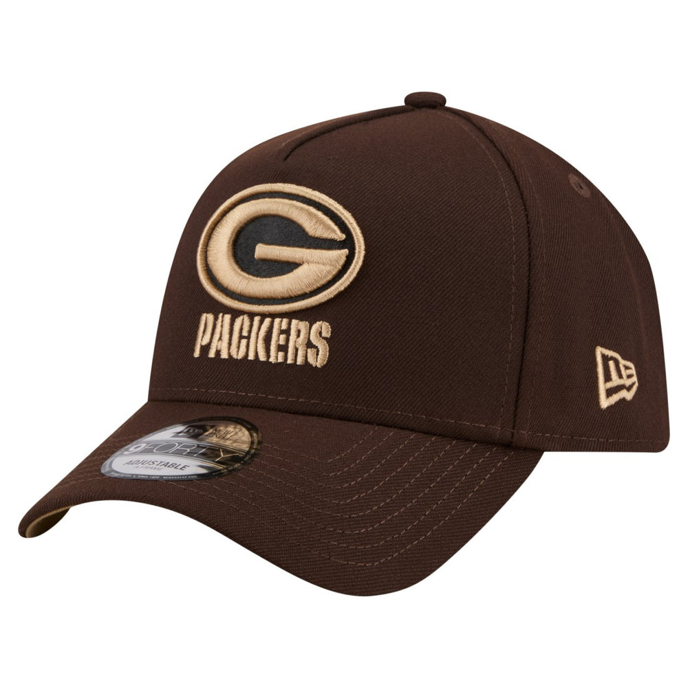 NFL Green Bay Packers Burnt Wood A-Frame 9FORTY Adjustable Hat