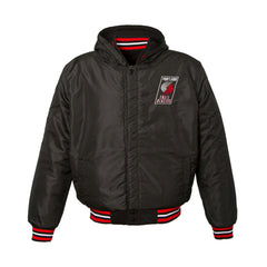 Portland Trail Blazers JH Design Youth Reversible Fleece Full-Zip Varsity Hoodie - Black cheap