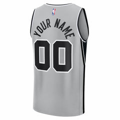 San Antonio Spurs Youth Fastbreak Custom Jersey - Statement Edition - Silver | Fanatics outlet