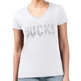 Milwaukee Bucks G-III 4Her by Carl Banks Women's Super-Slim-Fit Metallic Drop Lightweight V-Neck T-Shirt - White shop