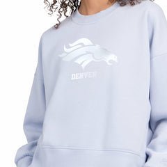 NFL Denver Broncos Starter Women's Travel Pastels Boxy Fleece Sweatshirt