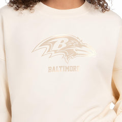 NFL Baltimore Ravens Starter Women's Travel Pastels Boxy Fleece Sweatshirt