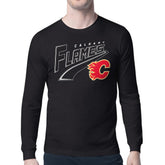 Calgary Flames Starter Modern Tailsweep Long Sleeve T-Shirt
