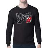 New Jersey Devils Starter Modern Tailsweep Long Sleeve T-Shirt