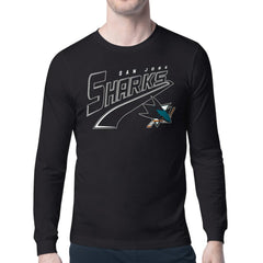 San Jose Sharks Starter Modern Tailsweep Long Sleeve T-Shirt