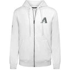 Arizona Diamondbacks Levelwear Podium Chenille Logo Full-Zip Hoodie - White