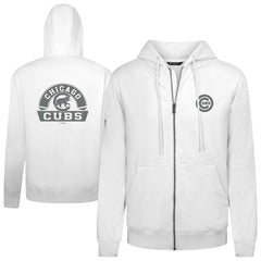 Chicago Cubs Levelwear Podium Banner Arch Full-Zip Hoodie - White