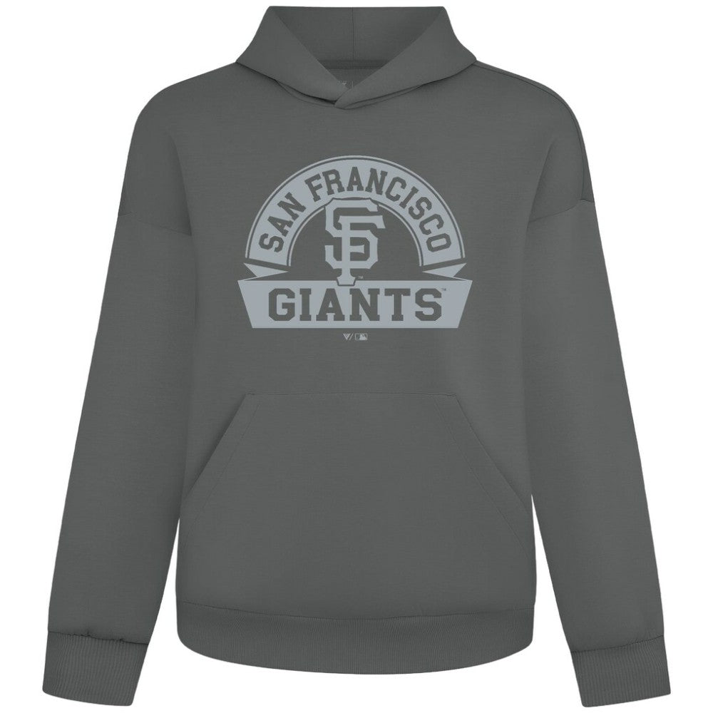 San Francisco Giants Levelwear Luxe Signature Banner Arch Tri-Blend Hoodie - Gray