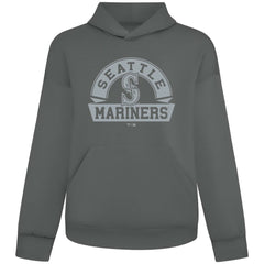 Seattle Mariners Levelwear Luxe Signature Banner Arch Tri-Blend Hoodie - Gray