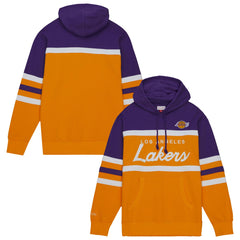 Los Angeles Lakers Head Coach Hoodie - Gold/Purple | Mitchell & Ness on sale