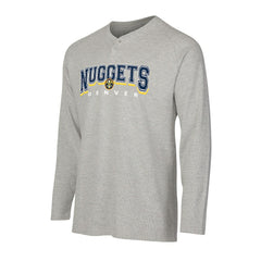 Denver Nuggets Concepts Sport Hawthorn Thermal Knit Long Sleeve Henley T-Shirt sale - Gray sale
