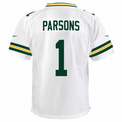 NFL Green Bay Packers Micah Parsons Youth White Game Jersey