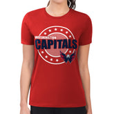 Washington Capitals G-III 4Her by Carl Banks Women's Super-Slim Lightweight Pinstripe Circle Graphic T-Shirt