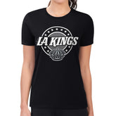 Los Angeles Kings G-III 4Her by Carl Banks Women's Super-Slim Lightweight Pinstripe Circle Graphic T-Shirt