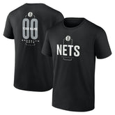 Brooklyn Nets Center Court Name & Number Custom T-Shirt - Black outlet