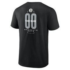Brooklyn Nets Center Court Name & Number Custom T-Shirt - Black outlet