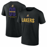 Los Angeles Lakers Center Court Name & Number Custom T-Shirt - Black online