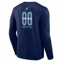 Memphis Grizzlies Center Court Name & Number Custom Long Sleeve T-Shirt - Navy online