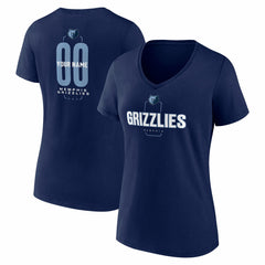 Memphis Grizzlies Women's Center Court Name & Number Custom V-Neck T-Shirt - Navy sale