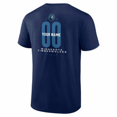 Minnesota Timberwolves Center Court Name & Number Custom T-Shirt - Navy sale