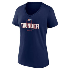 Oklahoma City Thunder Women's Center Court Name & Number Custom V-Neck T-Shirt - Navy shop