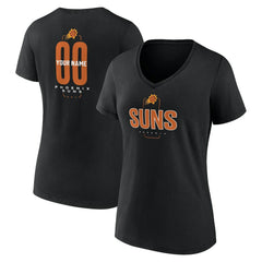 Phoenix Suns Women's Center Court Name & Number Custom V-Neck T-Shirt sale - Black online