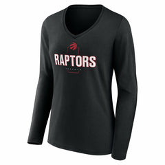 Toronto Raptors Women's Center Court Name & Number Custom Long Sleeve V-Neck T-Shirt - Black online