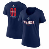 Washington Wizards Women's Center Court Name & Number Custom V-Neck T-Shirt - Navy online